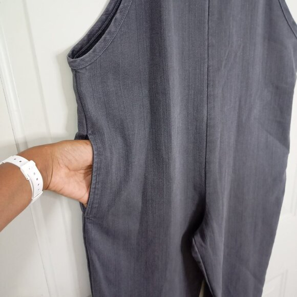 Sozy Overalls Soft Cozy Womens S Gray Adjustable Straps Side Pockets - Picture 4 of 10